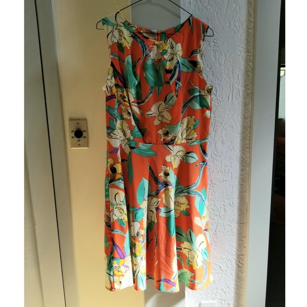 Retro/Mod Spring Floral Dress - Picture 1 of 4